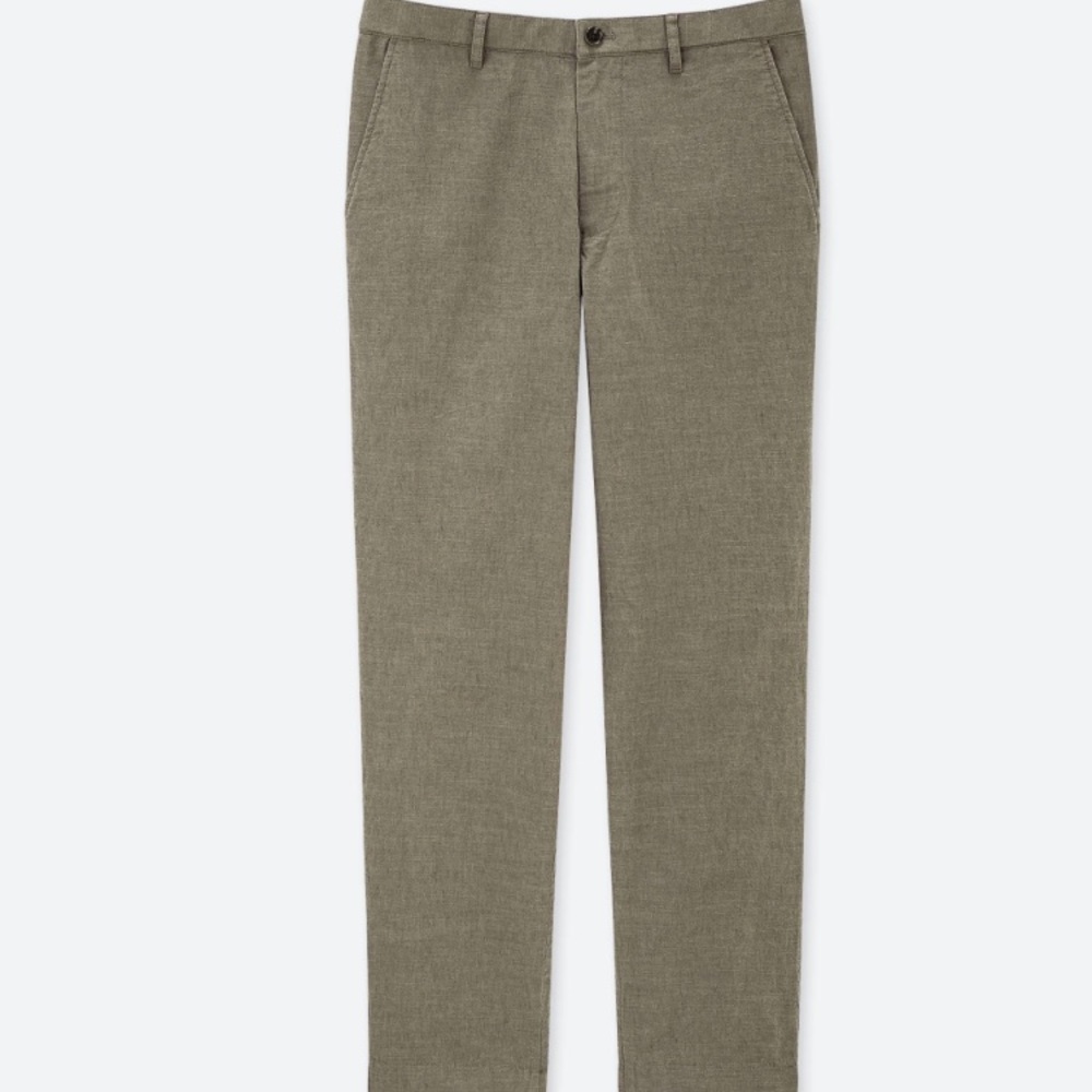 olive linen pants from uniqlo